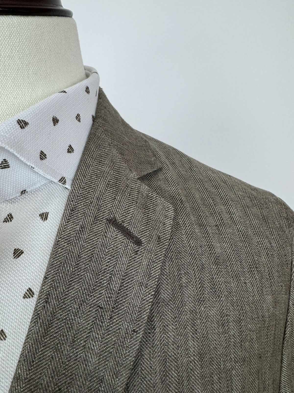 Other Dielmar Fratelli Ormezzano linen blazer herringbone size 50 Size 50R - 5 Thumbnail