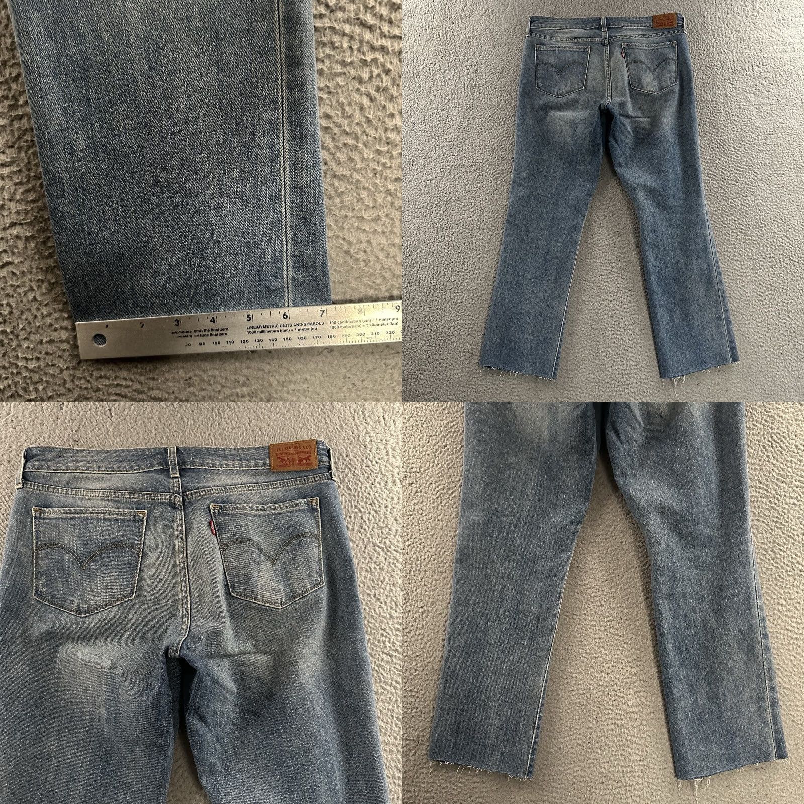 Levi's Levi's Jeans Blue Size 30 714 Straight Denim Stretch Cotton Blend Women Regular Size 30" / US 8 / IT 44 - 9 Thumbnail
