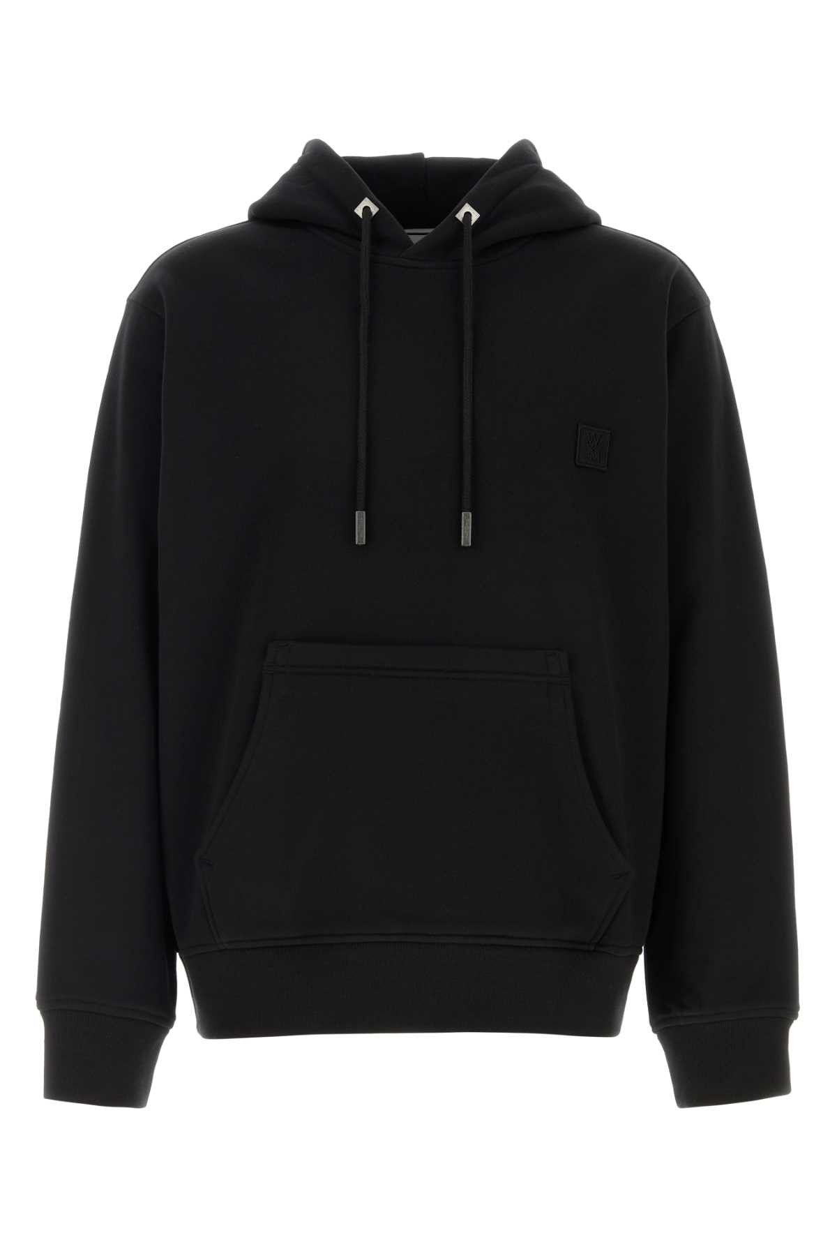 Wooyoungmi Black Cotton Sweatshirt Size US S / EU 44-46 / 1 - 1 Thumbnail