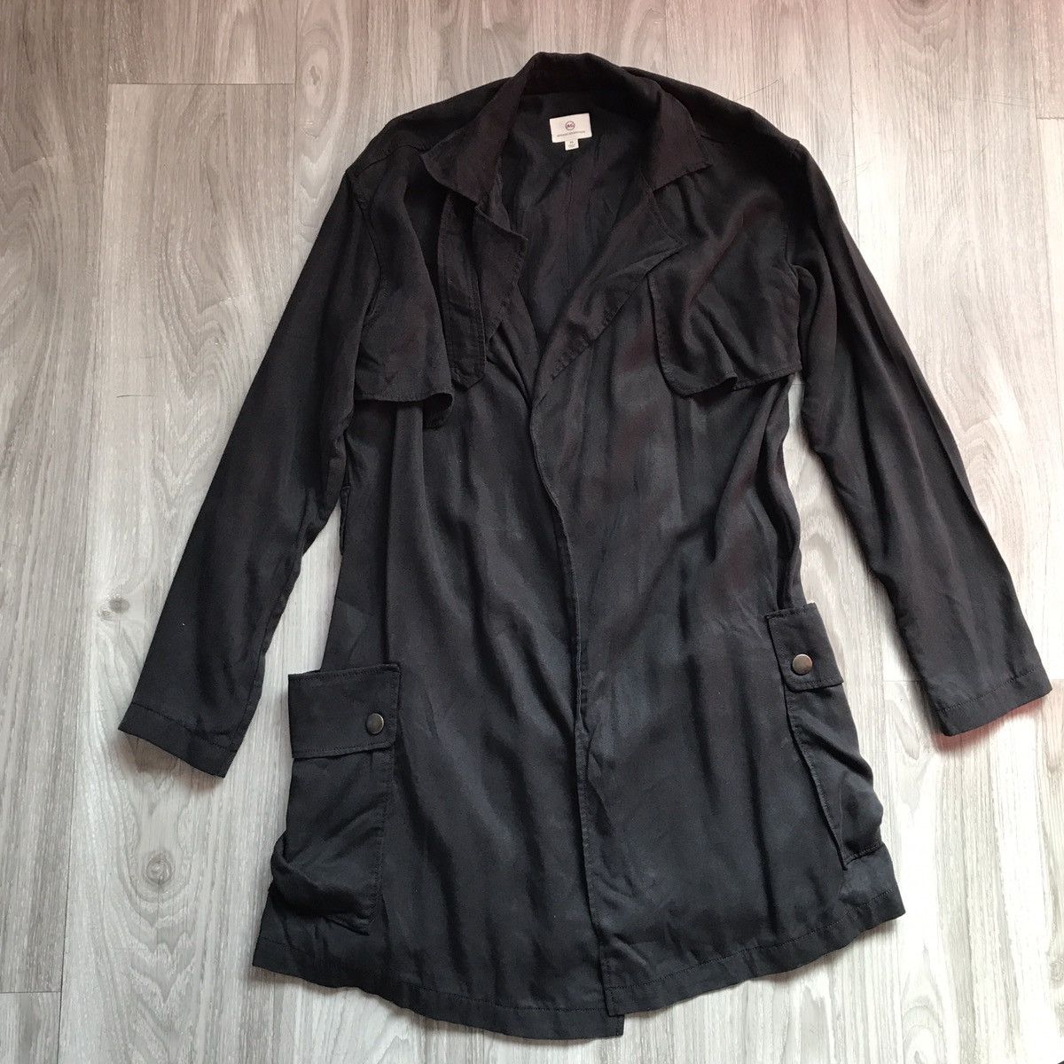 AG Adriano Goldschmied AG Adriano Goldschmeid Black Trench Coat Size XS / US 0-2 / IT 36-38 - 1 Thumbnail