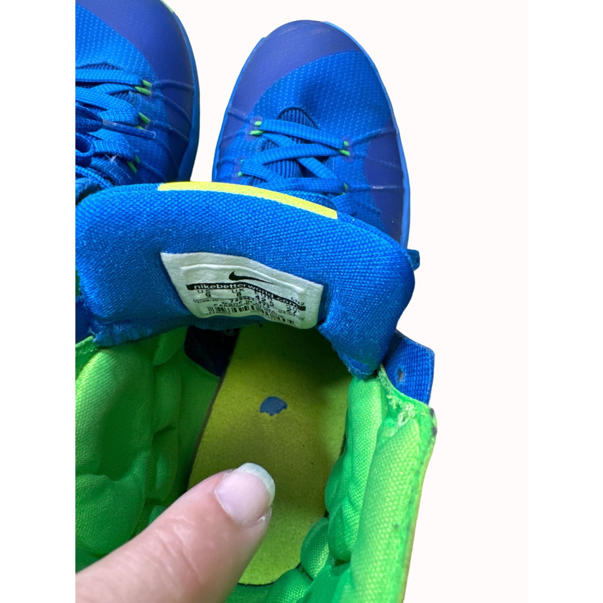 Nike Nike Zoom 2015 Hyperdunk men’s blue green basketball shoes s Size US 9 / EU 42 - 10 Thumbnail