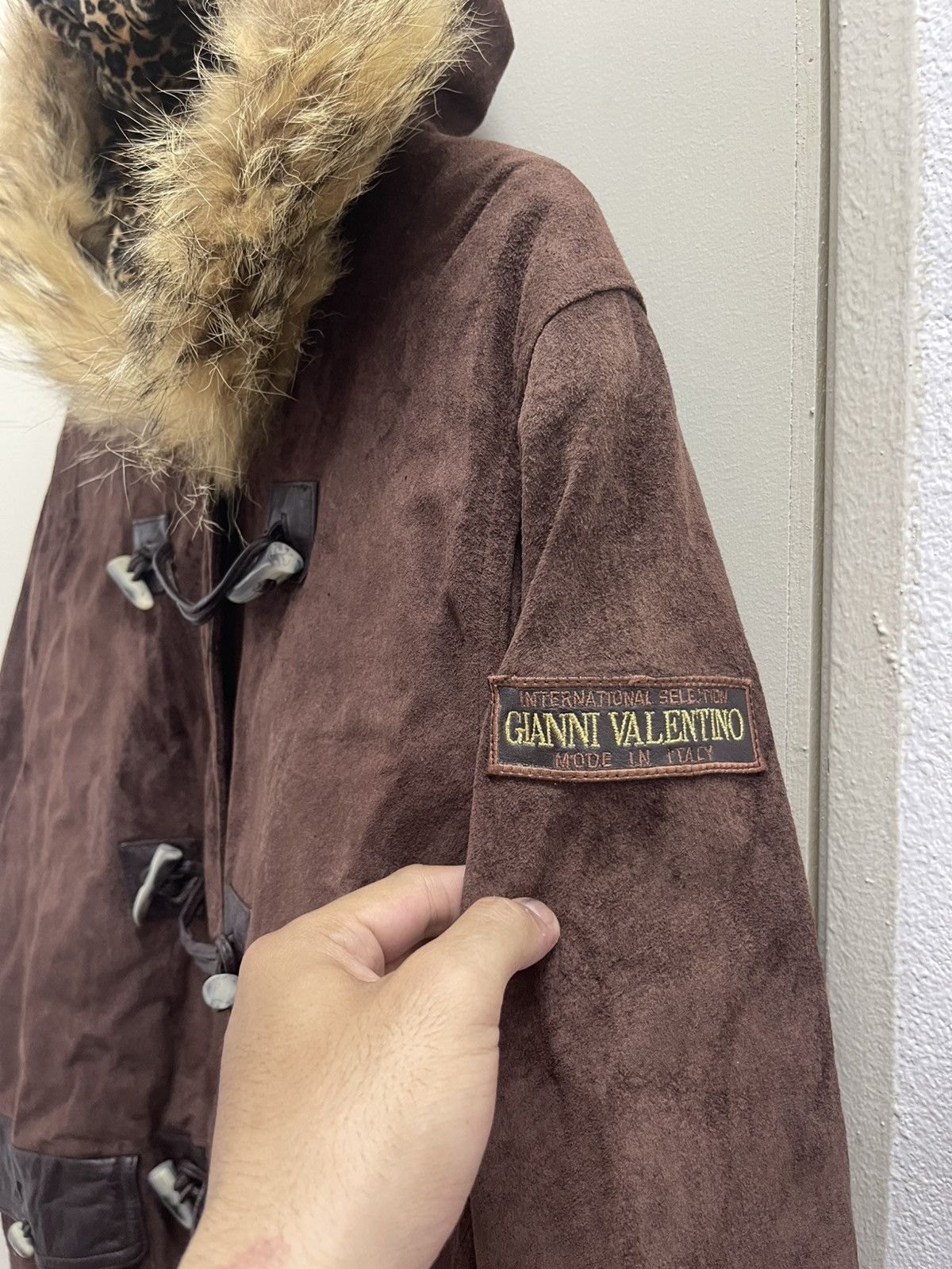 Gianni Valentino Vtg Gianni Valentino Fur Hoodie Leather Jacket Size US M / EU 48-50 / 2 - 14 Thumbnail