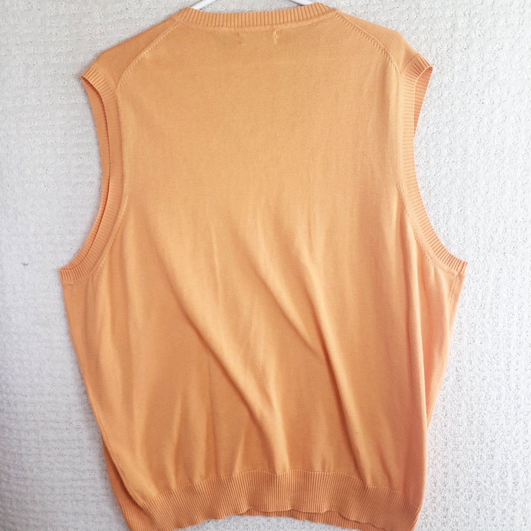 Vintage Bobby Jones Sweater Vest Mens XL Peach Coral V-neck Pullover Belfair Logo Size US L / EU 52-54 / 3 - 5 Thumbnail
