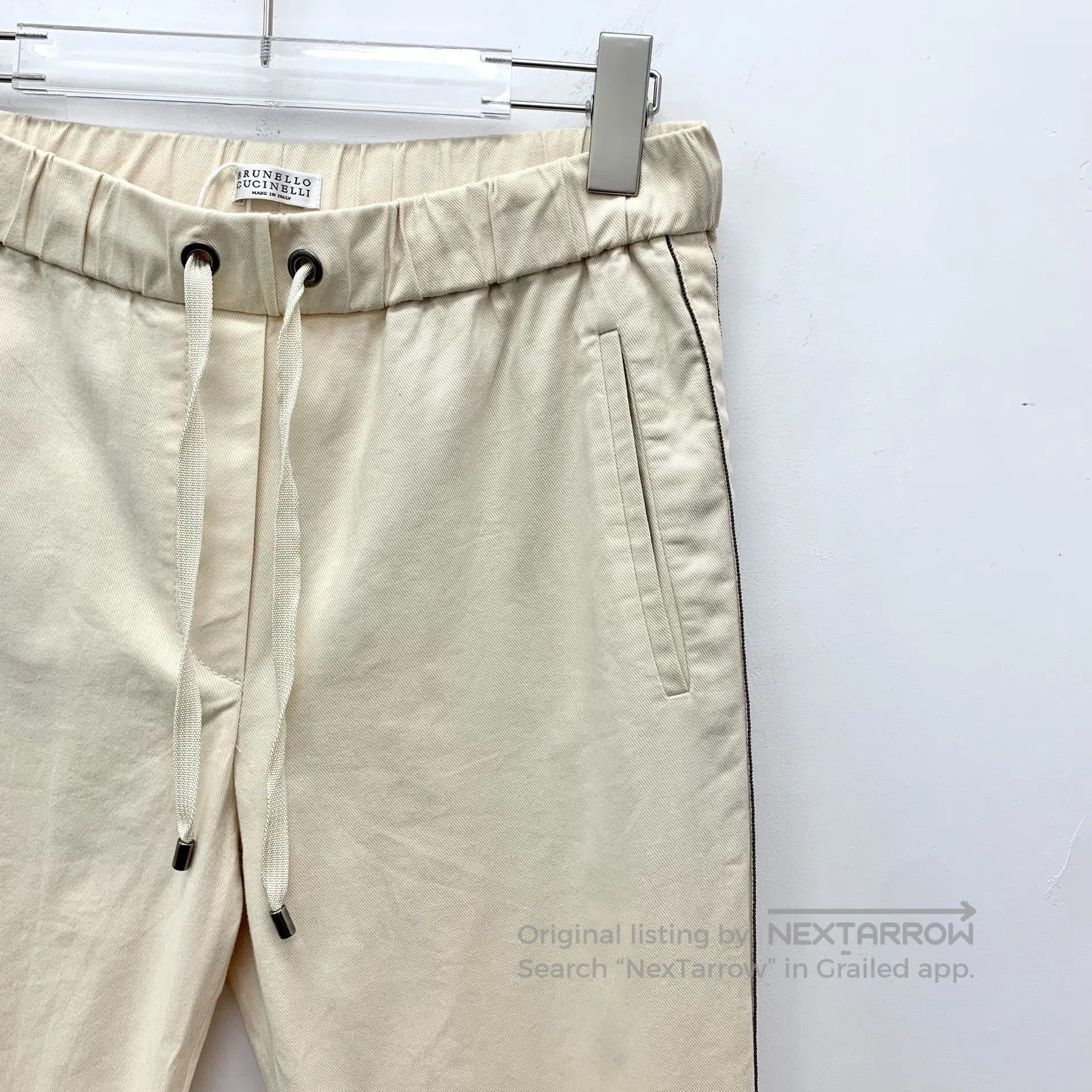 Saint Laurent Paris Saint Laurent Paris Khaki Cotton Drawstring Casual Trouser Size US 40 / EU 56 - 3 Thumbnail
