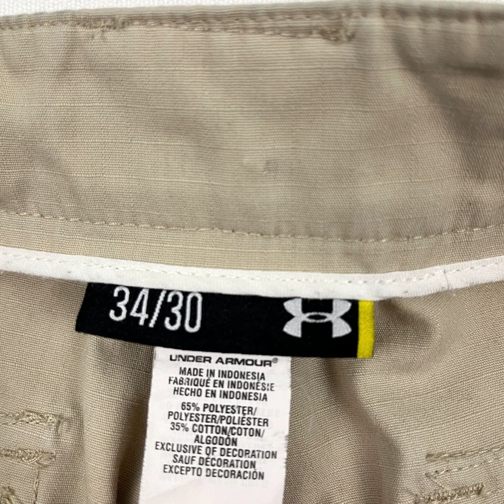Under Armour Under Armour Tactical Cargo Pants Mens 36 x 28 Brown Utility Ripstop 1230536 Size US 36 / EU 52 - 3 Thumbnail