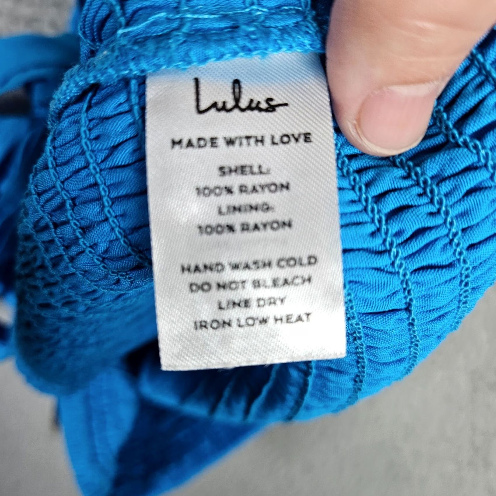Lulus Lulu's Seaside to Shore Turquoise blue Women's Cropped Top M NEW Cropped top Shirt Crew? Size M / US 6-8 / IT 42-44 - 3 Thumbnail