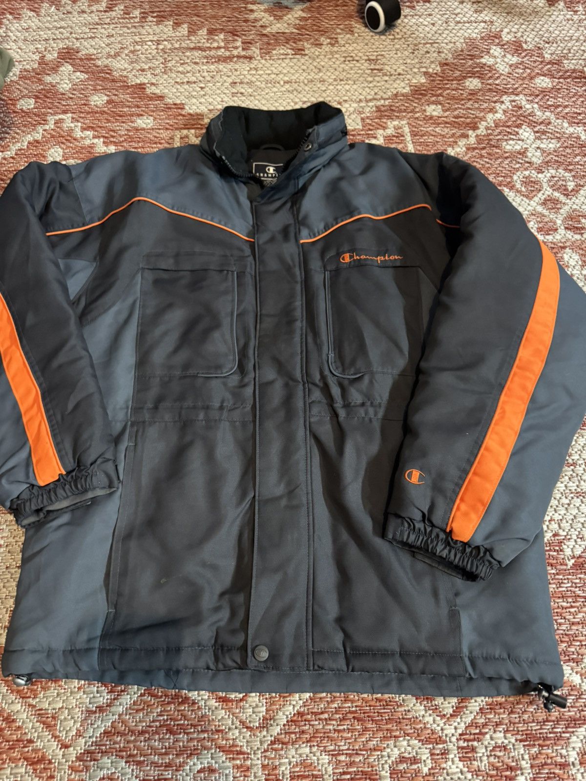 Champion Champion Puff Jacket Navy Orange Sz M Size US M / EU 48-50 / 2 - 1 Thumbnail