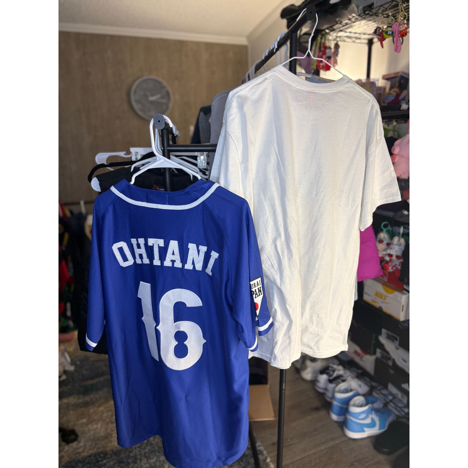 Other NWT - XL Ohtani Japan Blue Baseball Jersey & White Graphic T Size US XL / EU 56 / 4 - 5 Thumbnail