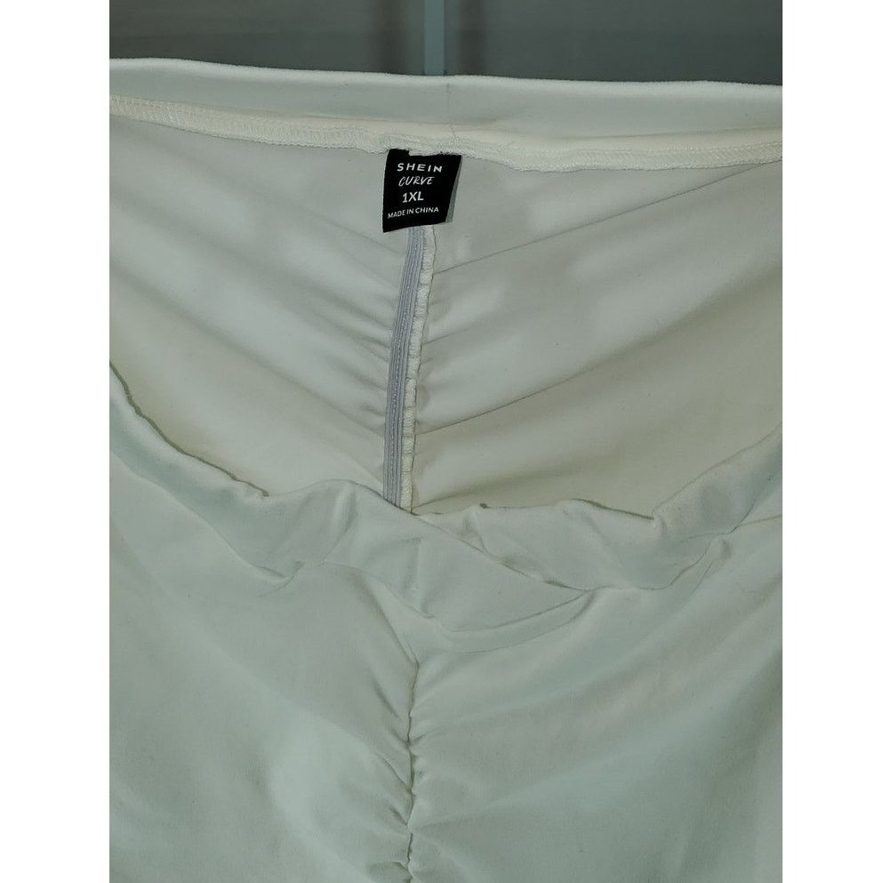 Shein Shein Curve White Ruched One-Piece Leggings Women’s Size 1XL Size 40" / US 18 - 3 Thumbnail