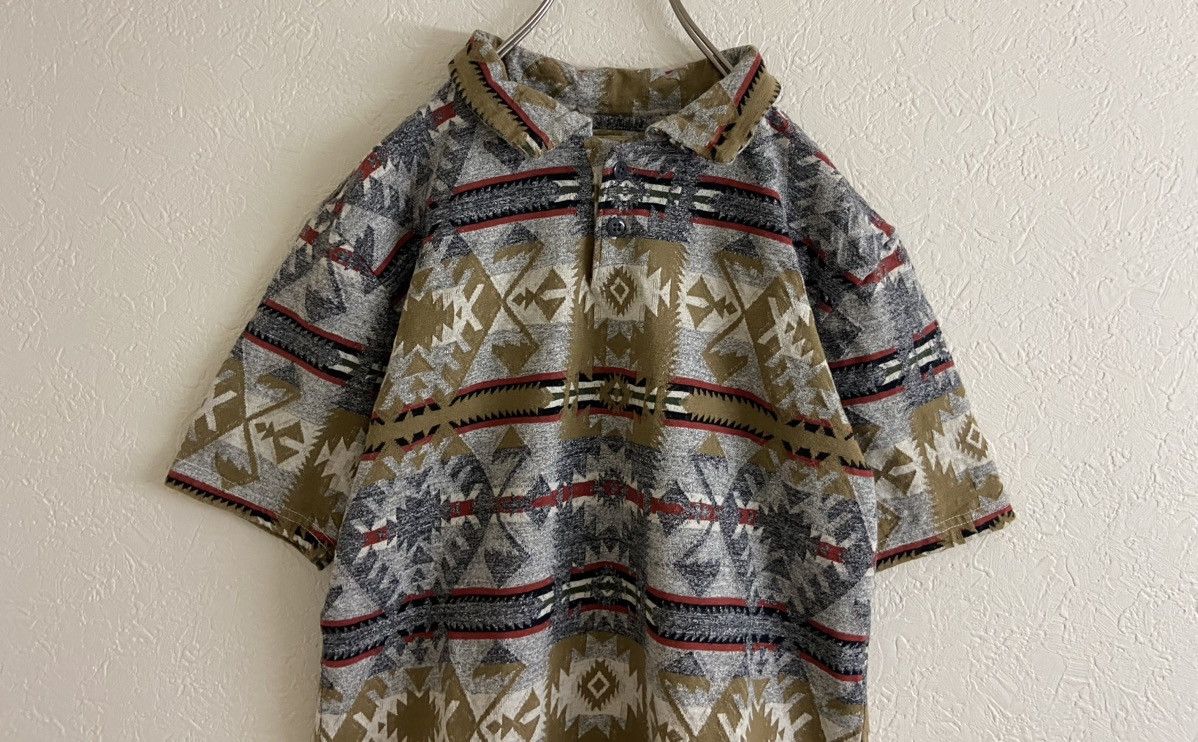 Kapital KAPITAL Native pattern polo shirt Size US L / EU 52-54 / 3 - 2 Thumbnail