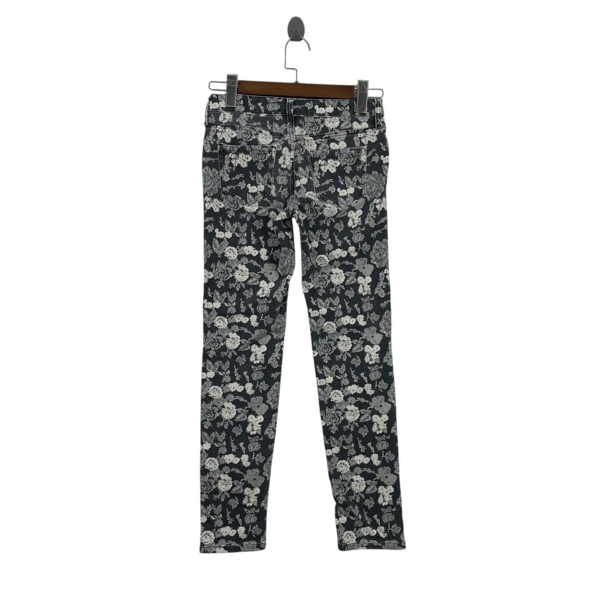 Japanese Brand Back Number Japan Floral Overprint Skinny Jeans Size US 26 / EU 42 - 6 Thumbnail