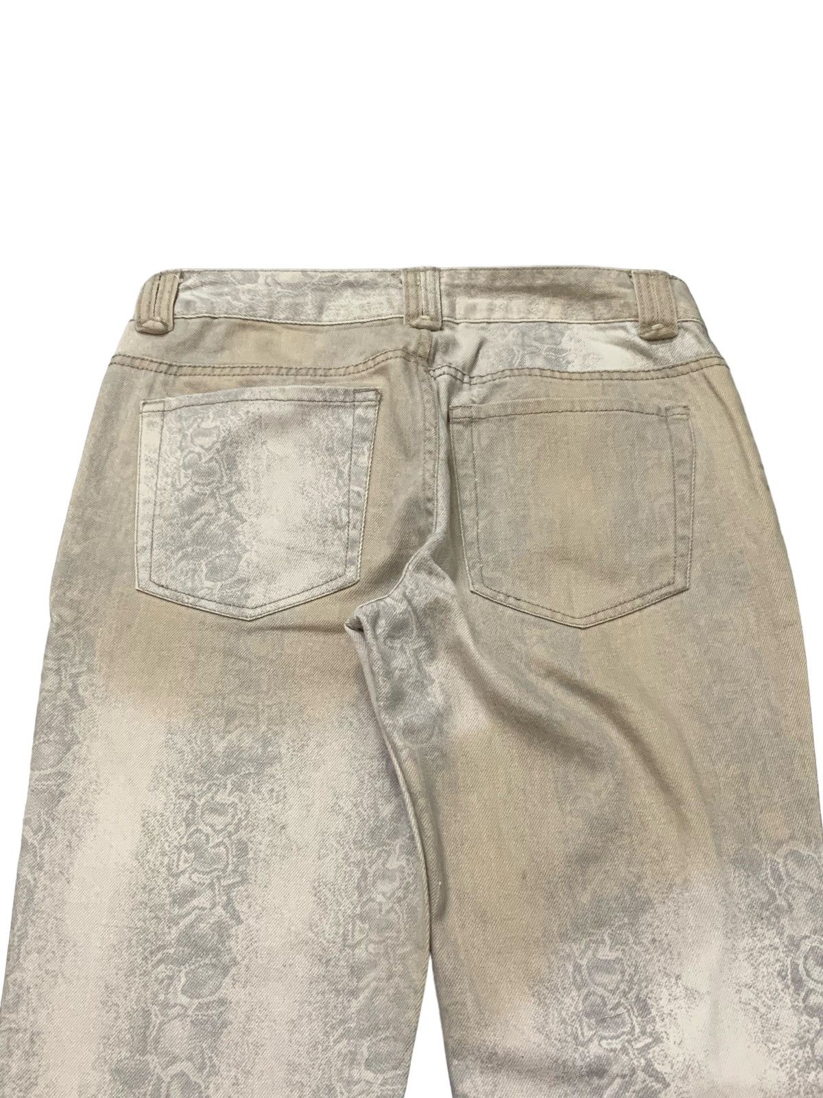 Hysteric Glamour × Japanese Brand Metro 7 Japan Albino Python Snake Pattern Flared Jeans Size US 29 - 7 Thumbnail