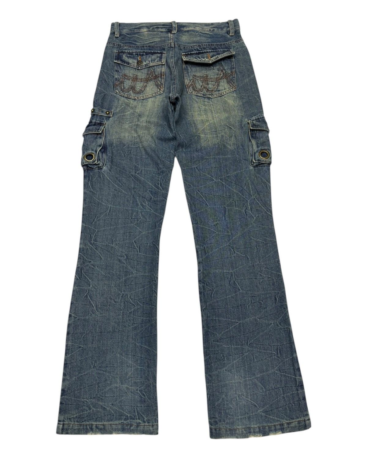 Hysteric Glamour × In The Attic × Junya Watanabe Vintage IN THE ATTIC Punk Bondage Multi Pocket Cargo Jeans Size US 29 - 2 Thumbnail