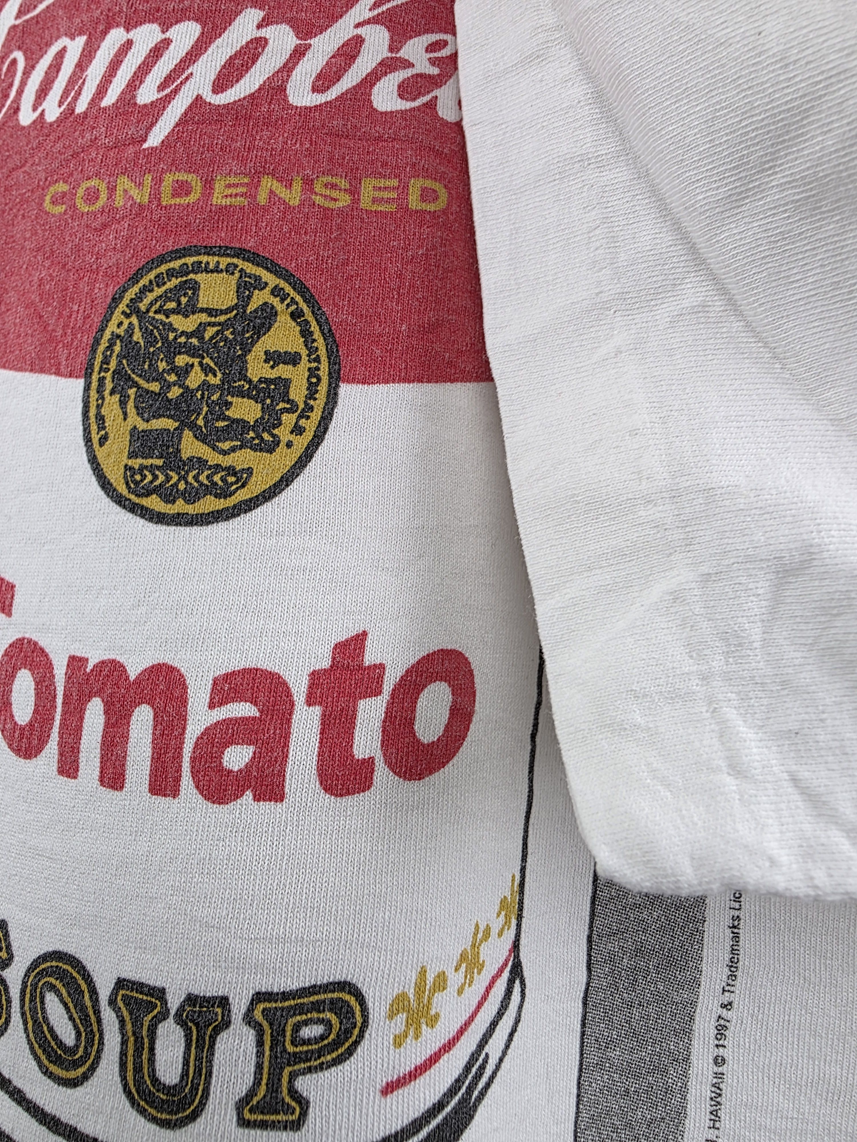 1997 Andy Warhol Campbell's Tomato Soup Art tee XL 23 30