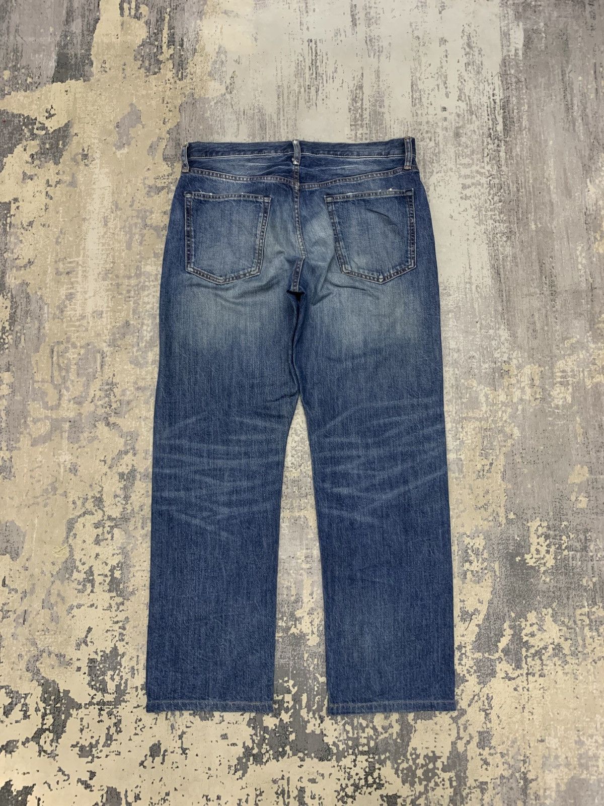 Japanese Brand GU Archive Style Distressed Japanese Denim Straight Jeans Size US 34 / EU 50 - 9 Thumbnail