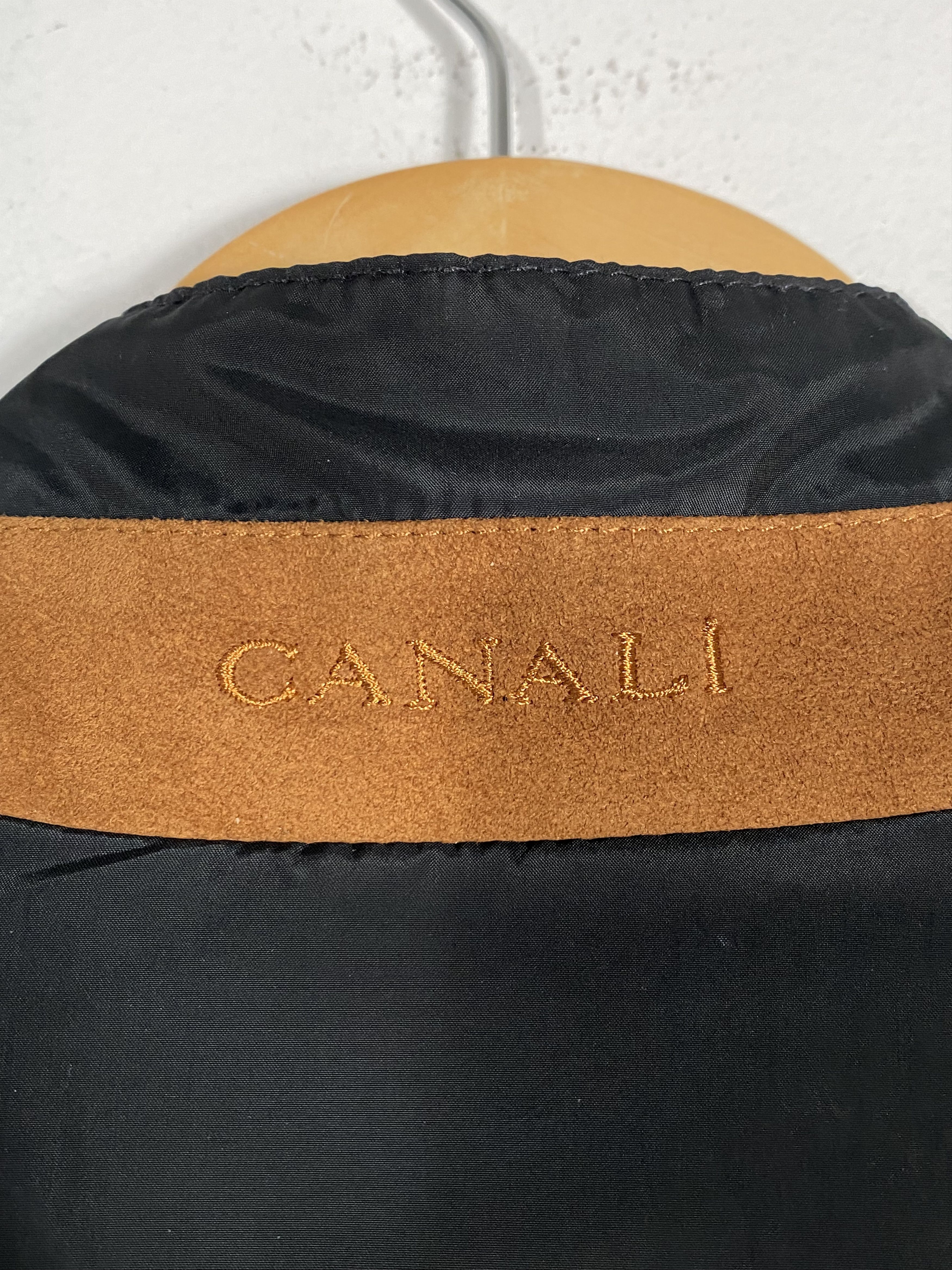 Canali Canali Rain and Wind Tech Black Nylon Jacket Size US M / EU 48-50 / 2 - 11 Thumbnail