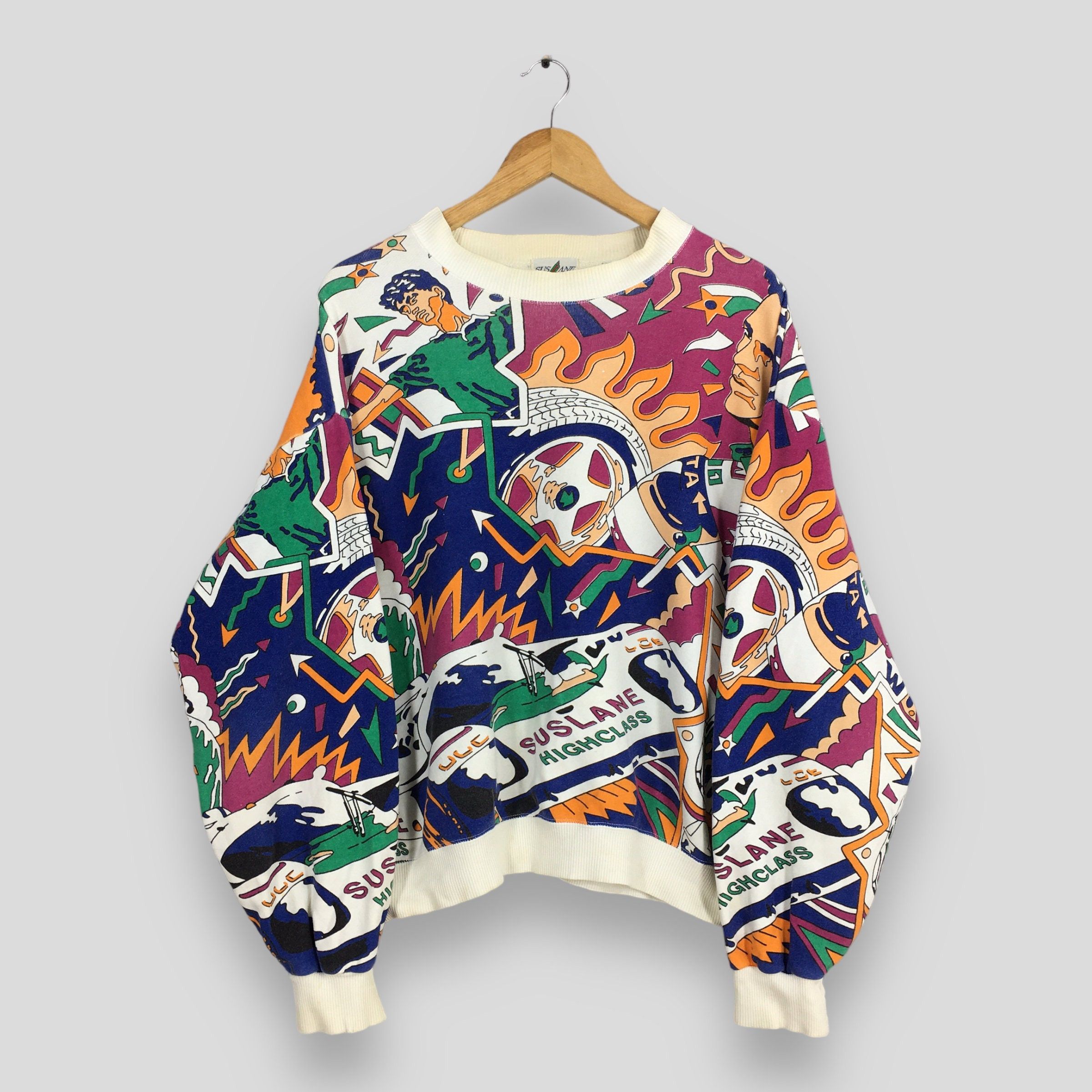 image of Art x Talking About The Abstraction Suslane Highclass Racing Abstract Multicolor Sweatshirt M (Size