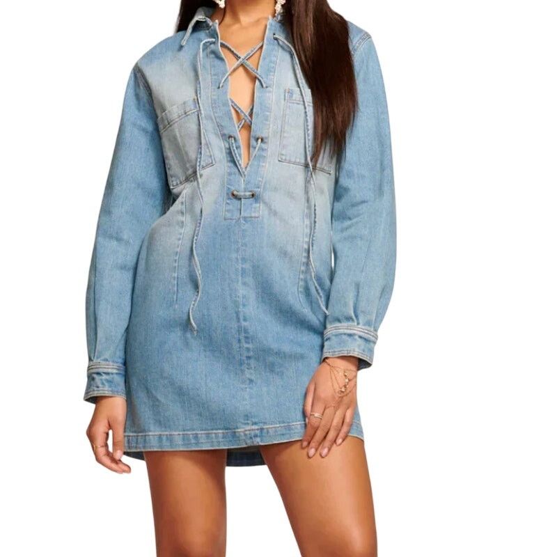 frame patchwork denim mini dress AKIRA Baller Off Duty Asos Design Denim Halter Modern Goth Size:US 8/UK 10/EU 38 This patchwork high