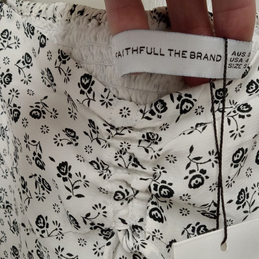 FAITHFULL NWT Calla Mini Dress - La Bleu Floral Print Size S / US 4 / IT 40 - 4 Thumbnail