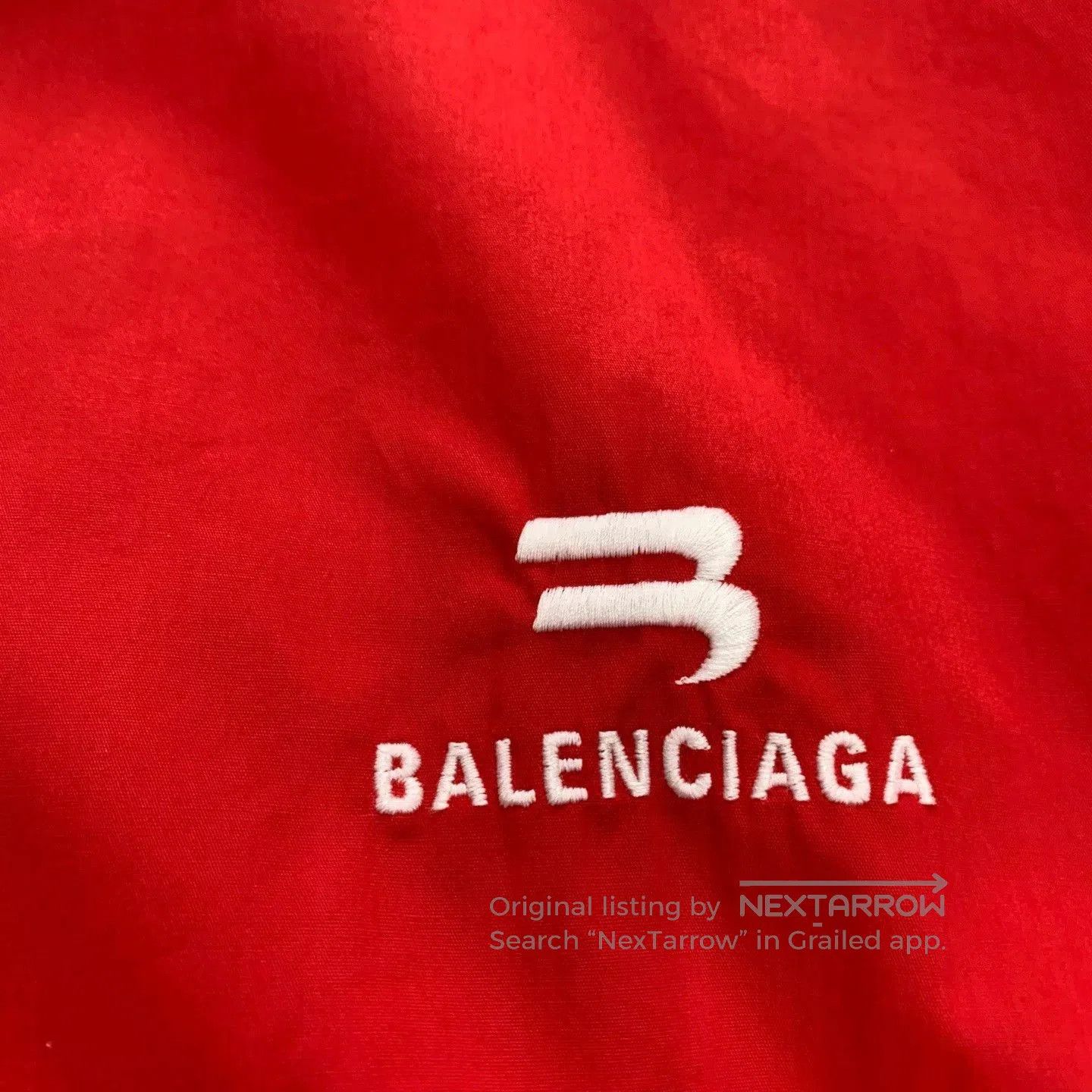 Balenciaga Balenciaga Red Double Logo Windbreaker Jacket. Size US XS / EU 42 / 0 - 7 Thumbnail