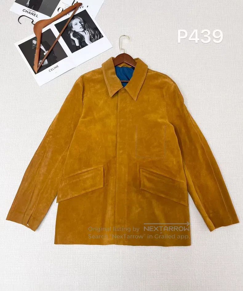 Acne Studios Acne Studios Cowhide solid color lapel leather jacket Size US L / EU 52-54 / 3 - 1 Thumbnail