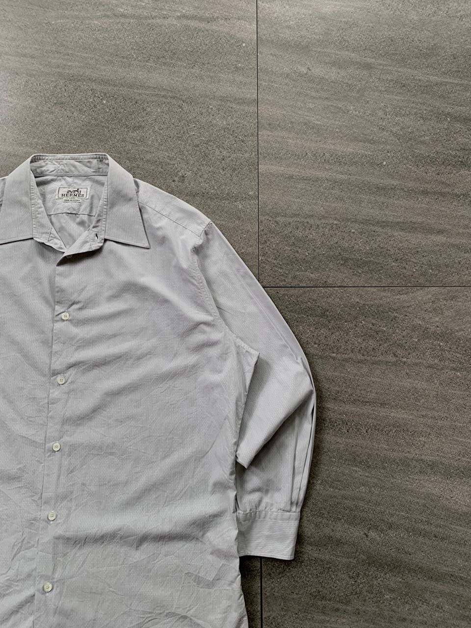 Hermes FREE TAX! Textured Longsleeve Shirt Size US M / EU 48-50 / 2 - 3 Thumbnail