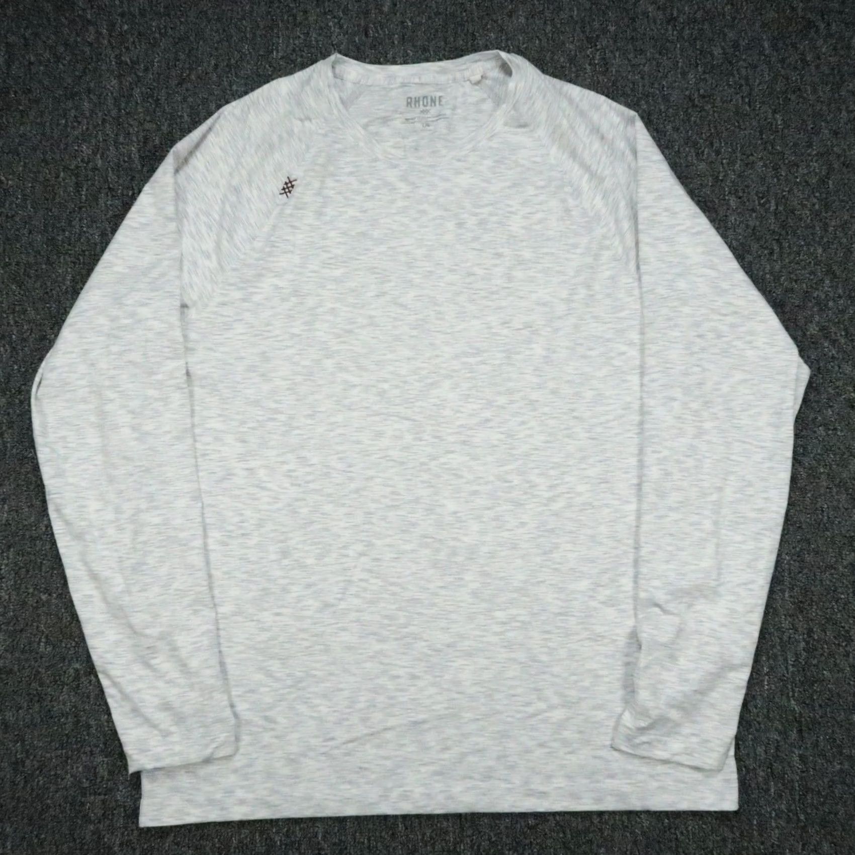 Rhone Rhone Shirt Mens Large Gray Reign Long Sleeve Tee Heather Stretch Size US L / EU 52-54 / 3 - 2 Thumbnail