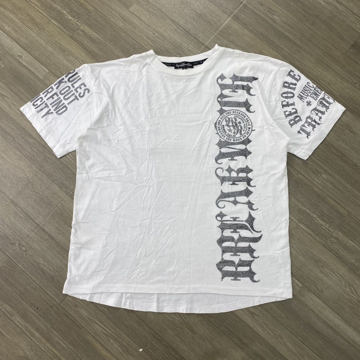 If Six Was Nine 2000s Remak Gear Tribal Poem Skulls Cross Gothic Y2K Tshirt Size US XL / EU 56 / 4 - 21 Thumbnail