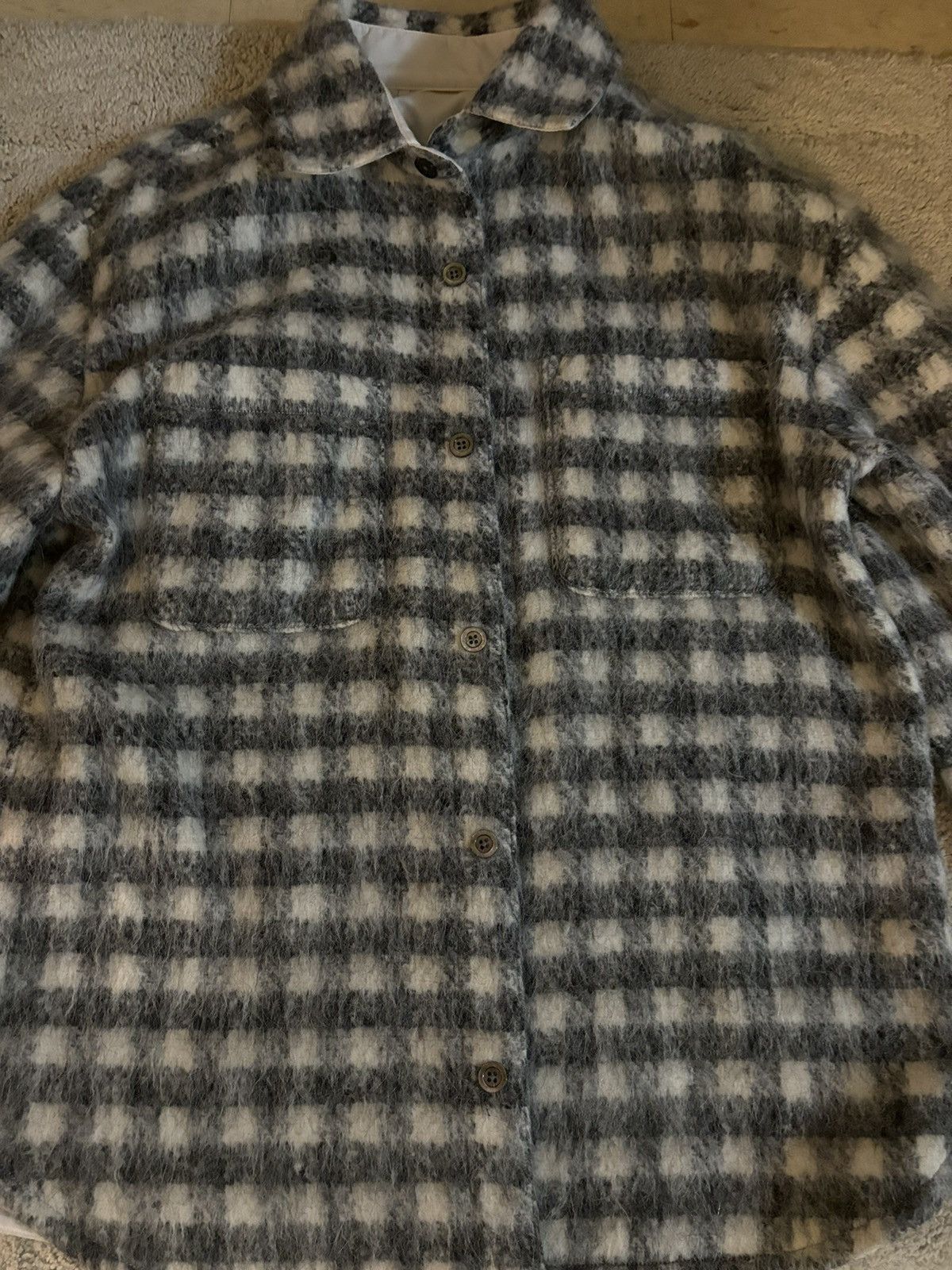 Aime Leon Dore Aime Leon Dore Alpaca Blend Grey Over shirt Size Medium Men Size US M / EU 48-50 / 2 - 5 Thumbnail