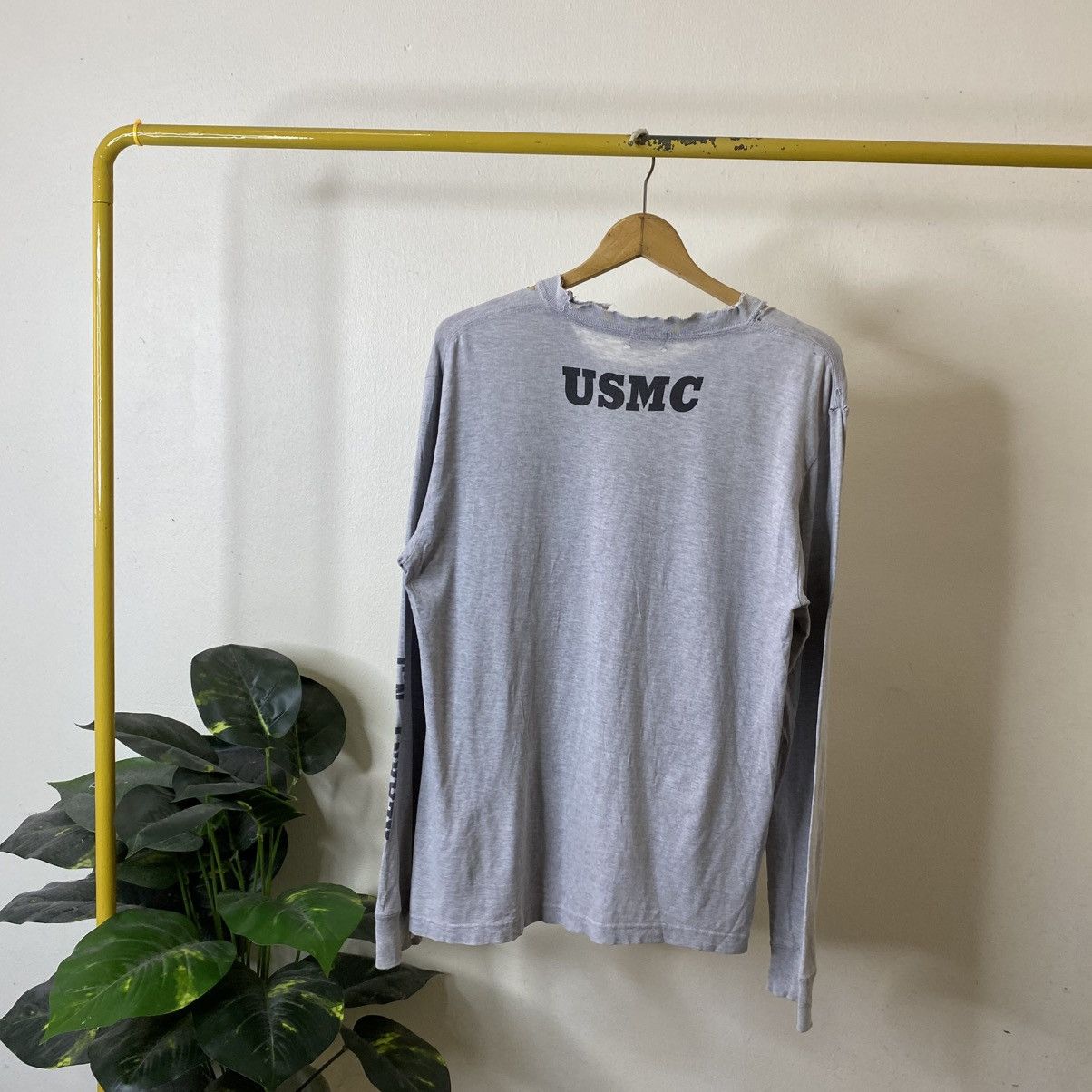 Buzz Rickson's United States Marines Corps USMC Distressed LS T Shirt Size US M / EU 48-50 / 2 - 7 Thumbnail
