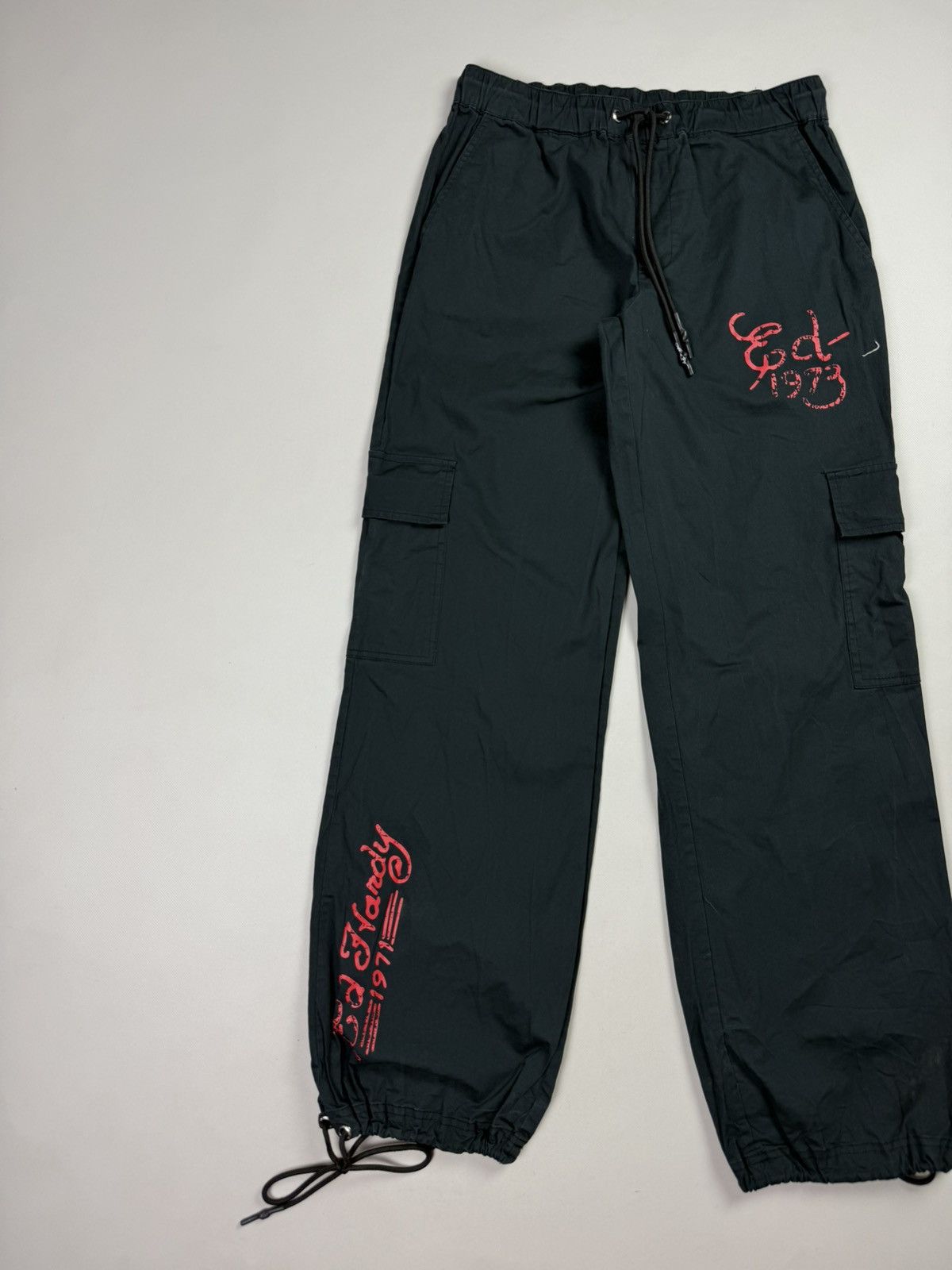 Ed Hardy Ed Hardy Urban Cargo Graphic Print Y2K Parachute Pants Size 28" / US 6 / IT 42 - 2 Thumbnail