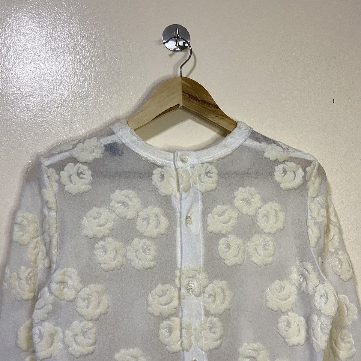 Tricot Comme des Garcons Comme des Garcons Tricot Flower Design Mesh Long Sleeve Tops Size M / US 6-8 / IT 42-44 - 2 Thumbnail