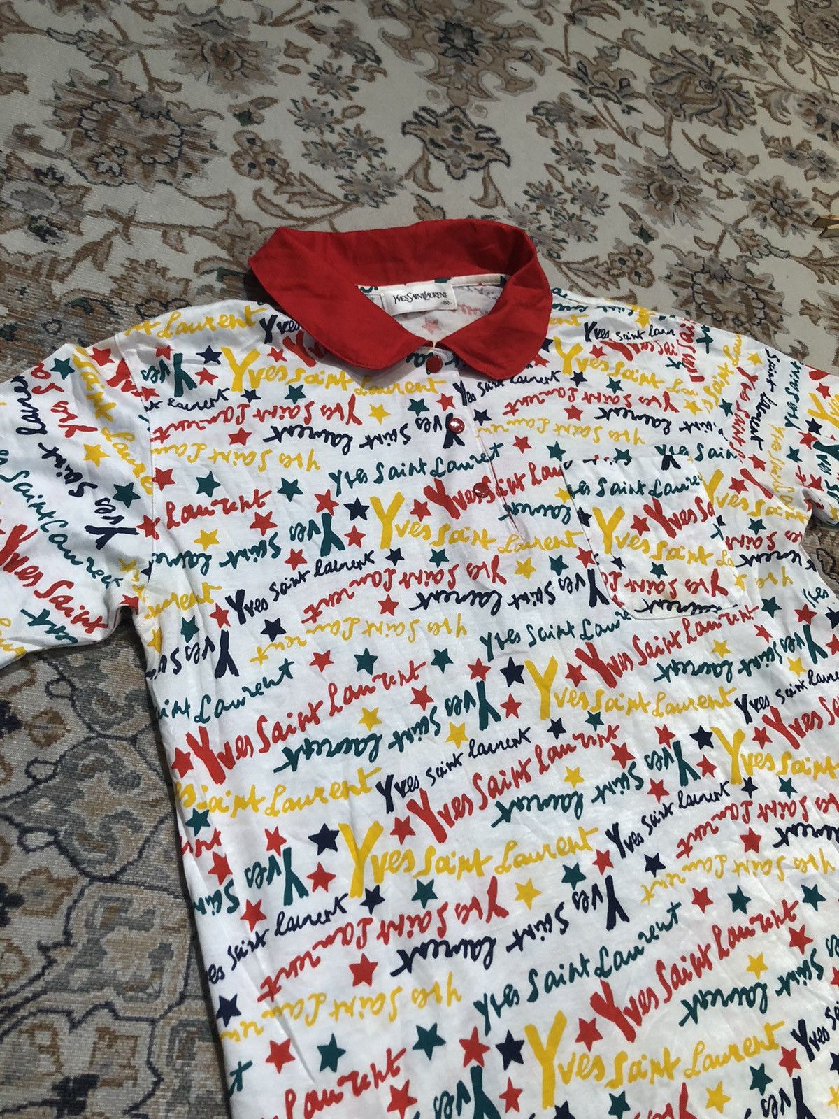 Yves Saint Laurent YVES SAINT LAUREN FULL PRINT POLO TEES Size US XS / EU 42 / 0 - 3 Thumbnail