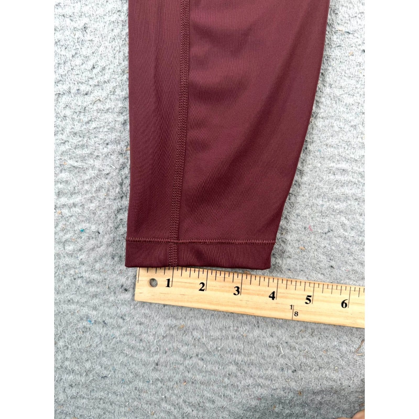 Athleta Athleta Ultimate Leggings Women Large Maroon Stash Pocket Ankle Yoga Activewear Size 36" / US 14 / IT 50 - 7 Thumbnail