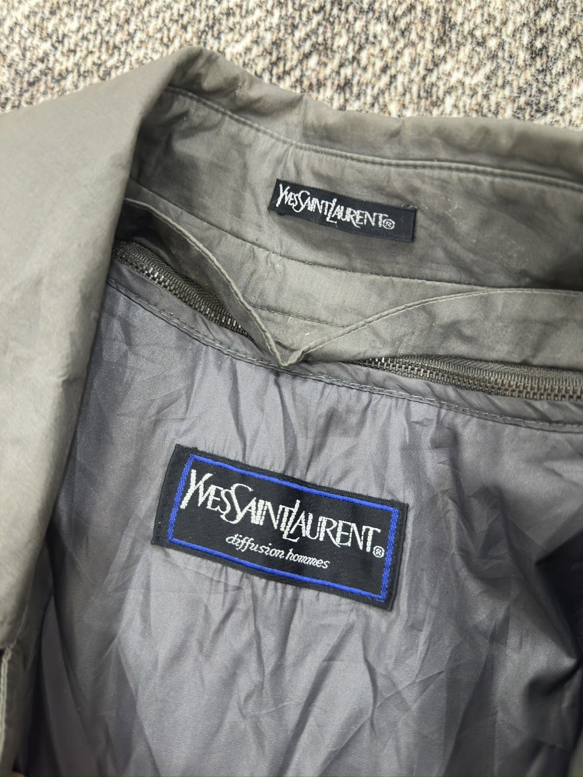 Yves Saint Laurent Yves Saint Laurent Pour Homme Olive Light Trench Coat Size US L / EU 52-54 / 3 - 12 Thumbnail