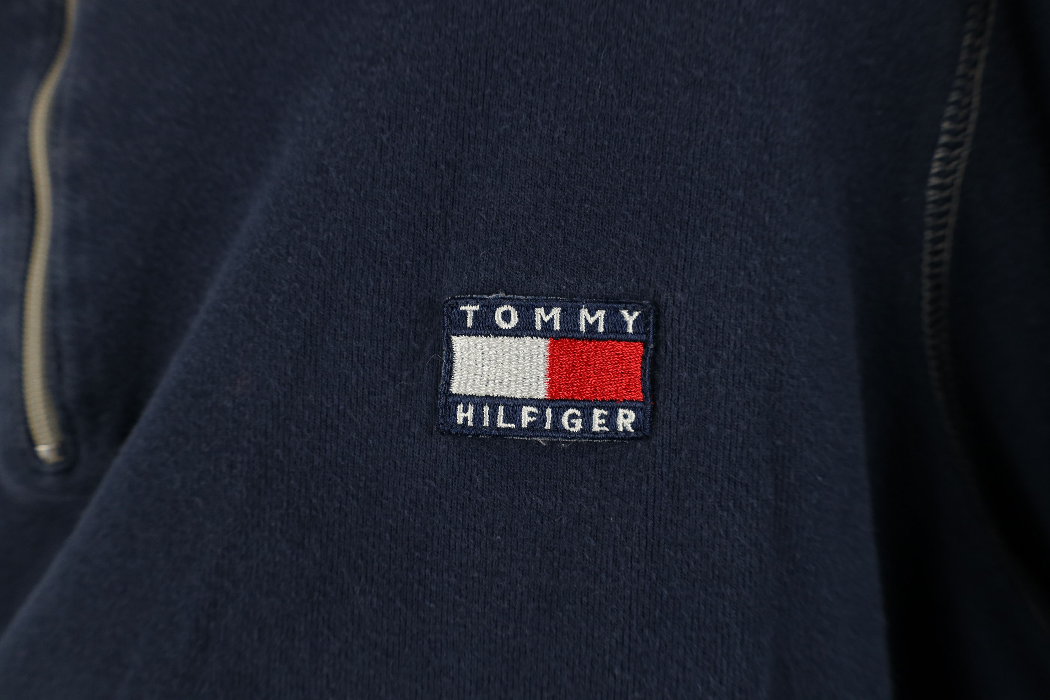 Tommy Hilfiger Vintage 90s Tommy Hilfiger Ribbed Knit Half Zip T-Shirt Size M / US 6-8 / IT 42-44 - 4 Thumbnail