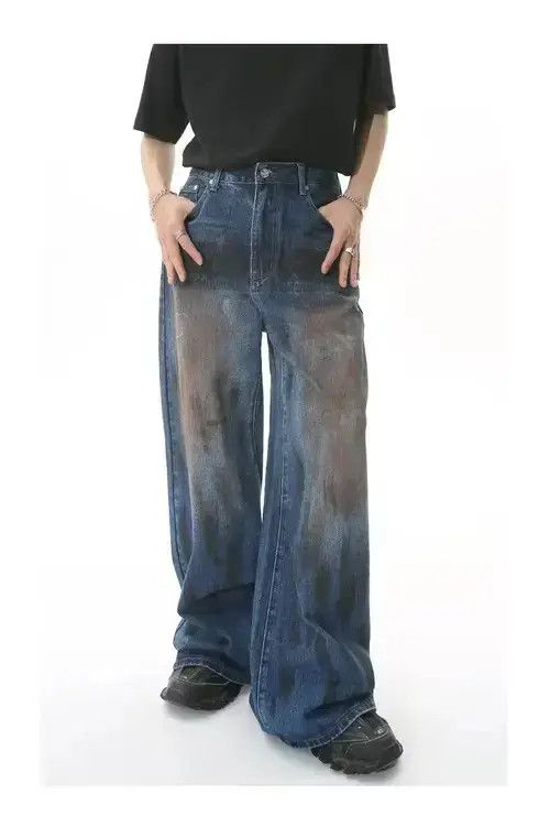 Jean fade flared washed paint jeans Size US 32 / EU 48 - 1 Thumbnail