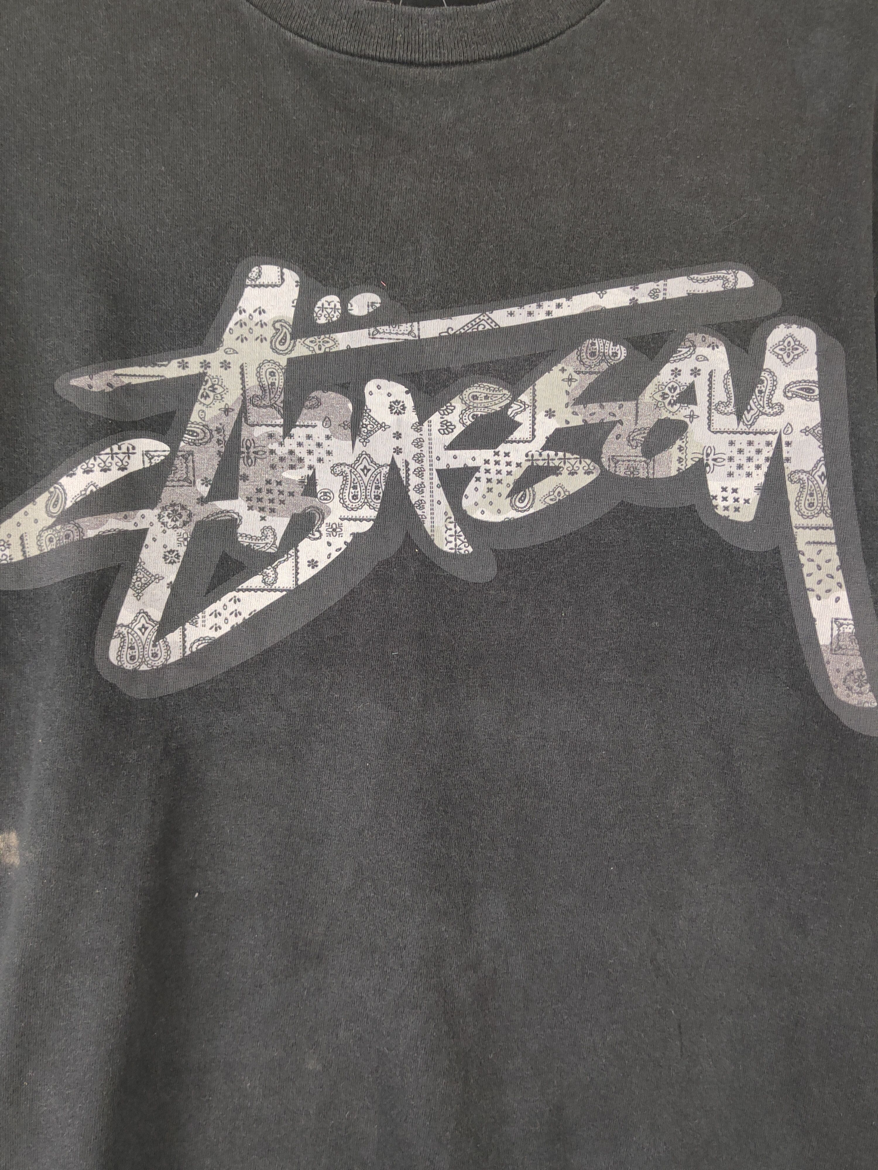 Stussy DL Stussy Black Faded vintage Short Sleeve T-shirt #1629 Size US M / EU 48-50 / 2 - 3 Thumbnail