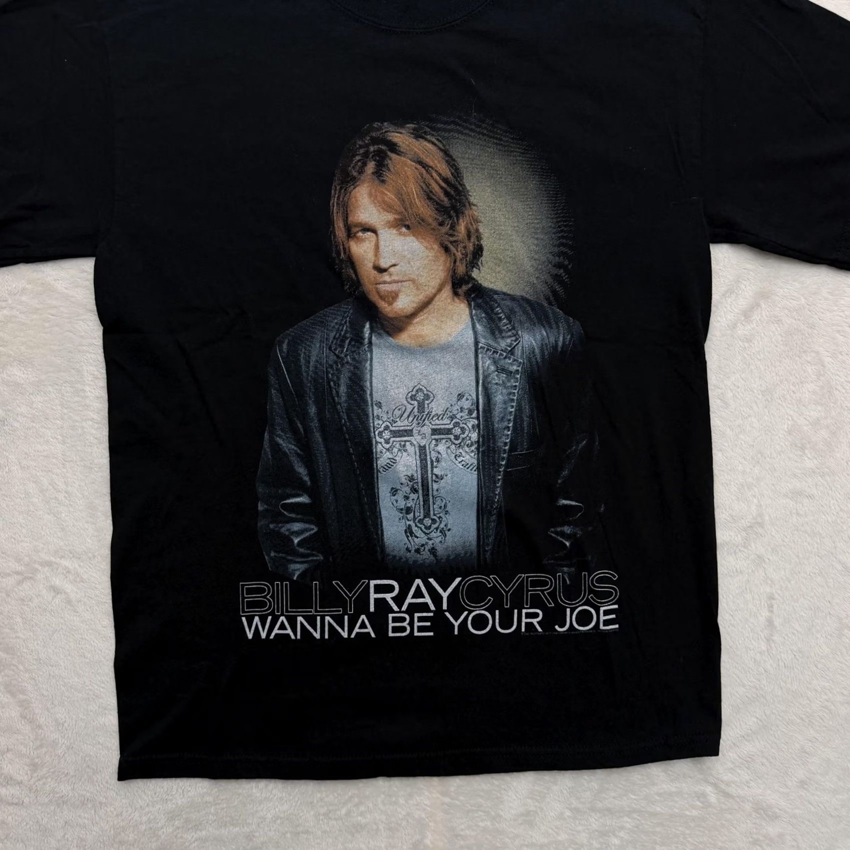 Gildan VINTAGE Billy Ray Cyrus Wanna Be Your Joe Shirt Mens Medium Black Shirt Music Band Country Mens Size US M / EU 48-50 / 2 - 3 Thumbnail