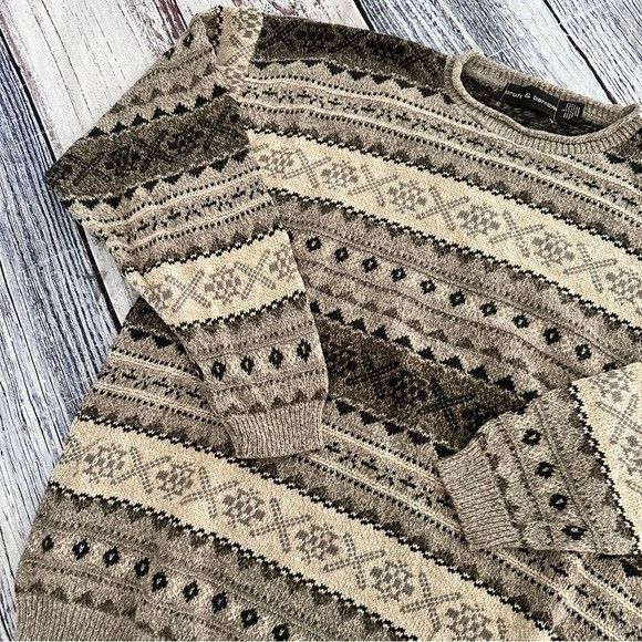 Vintage Vintage 90’s Croft & Borrow Knit Beige Sweater Size US L / EU 52-54 / 3 - 2 Thumbnail