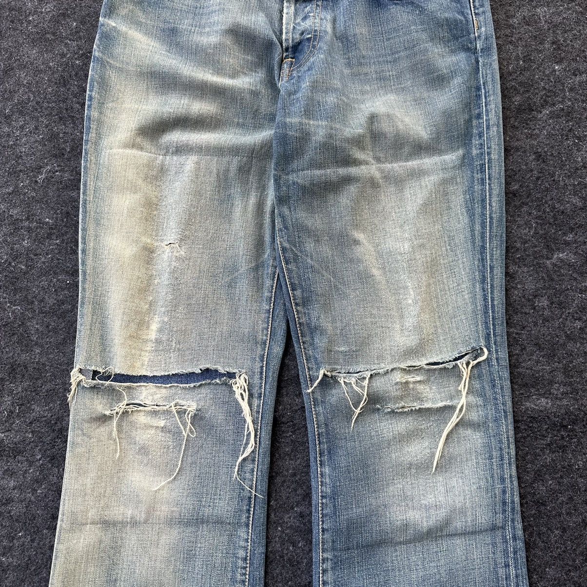 If Six Was Nine Blue Cult Made in Usa Flare Distressed Denim D671 Size US 30 / EU 46 - 4 Thumbnail