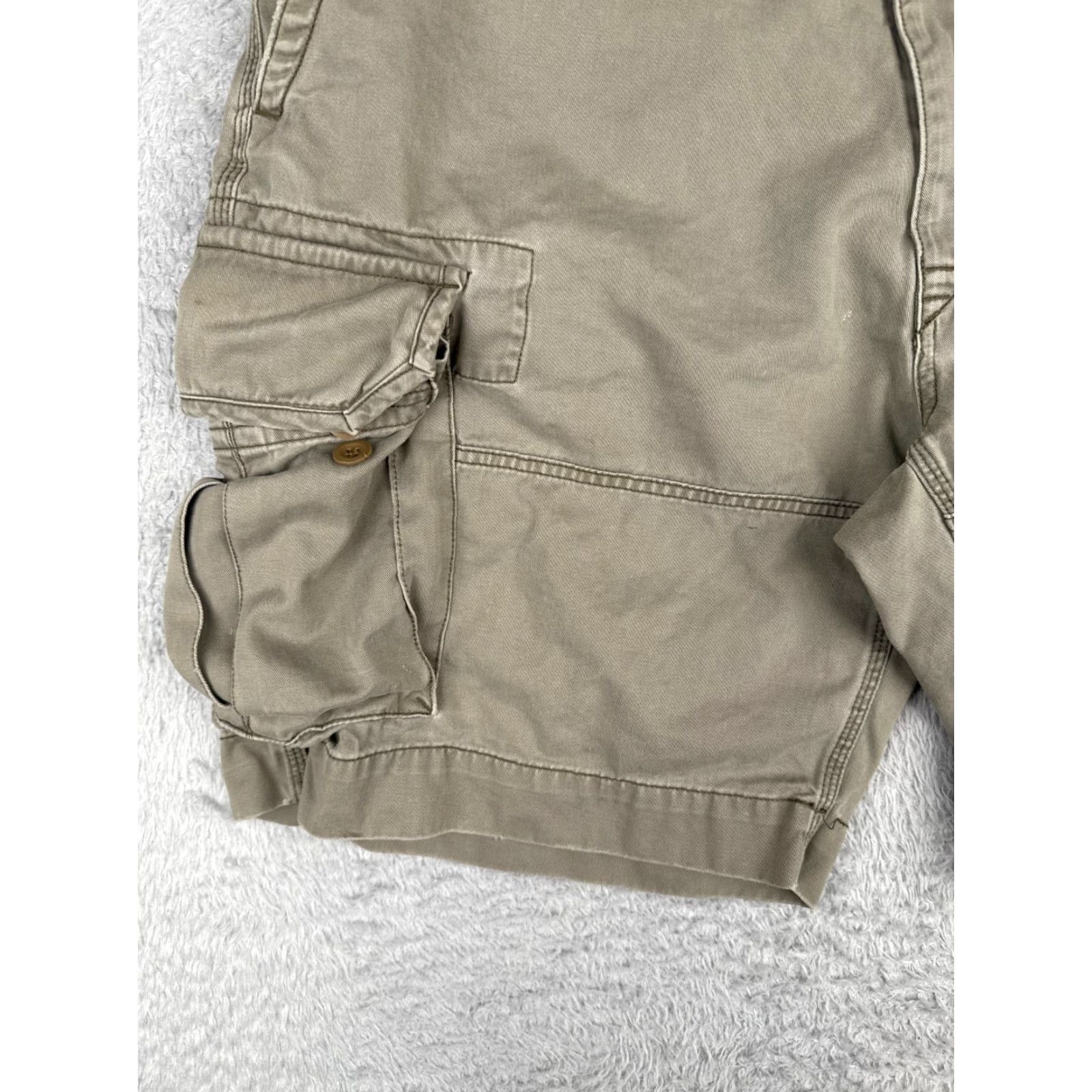 Polo Ralph Lauren VINTAGE Polo Ralph Lauren Cargo Shorts Mens 40 Green 100% Cotton Twill Pockets 10in Inseam Regular Fit Casual Workwear American Army Outdoor Mens Size US L / EU 52-54 / 3 - 3 Thumbnail