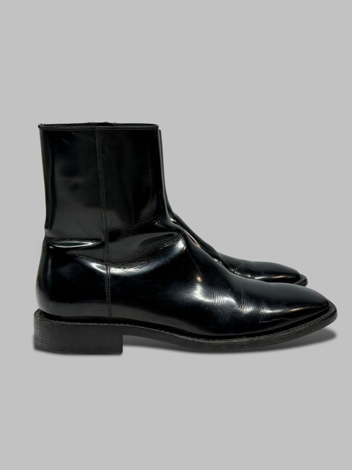Balenciaga Patent Leather Square Toe Balenciaga Boots Size US 7 / EU 40 - 2 Thumbnail