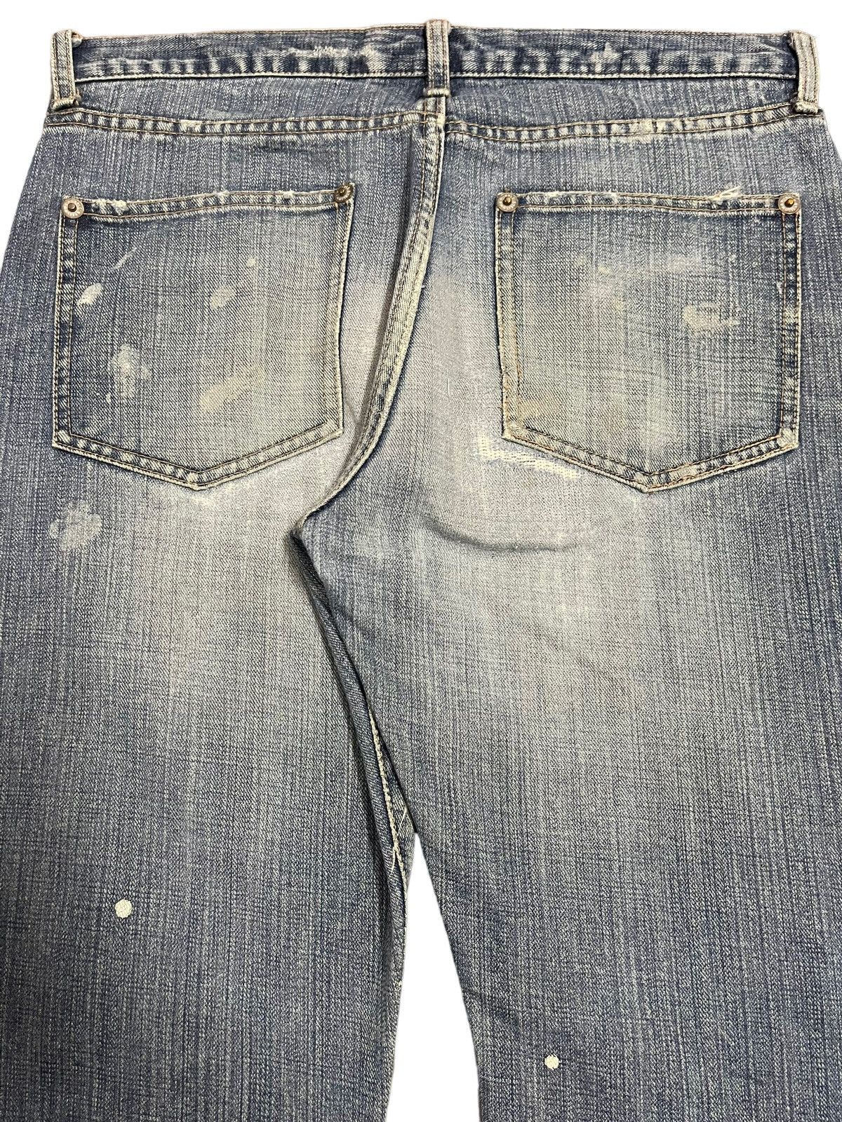Purple Brand Vintage Japanese Brand Faded Wash Painted Wide Leg Jeans Size US 32 / EU 48 - 5 Thumbnail