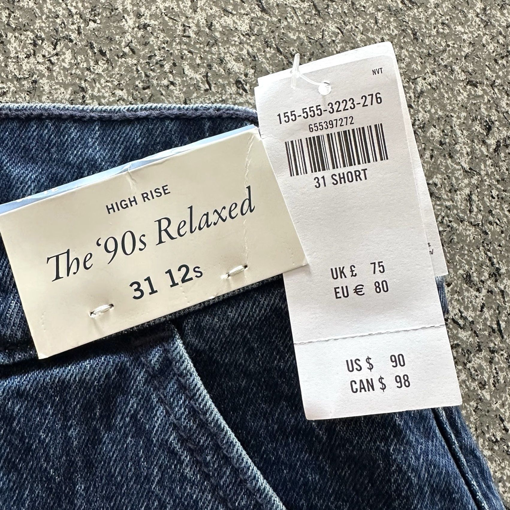 Abercrombie & Fitch VINTAGE Abercrombie & Fitch High Rise 90’s Relaxed Jeans Women’s 31 Short 12 S Blue Size 34" / US 12 / IT 48 - 3 Thumbnail