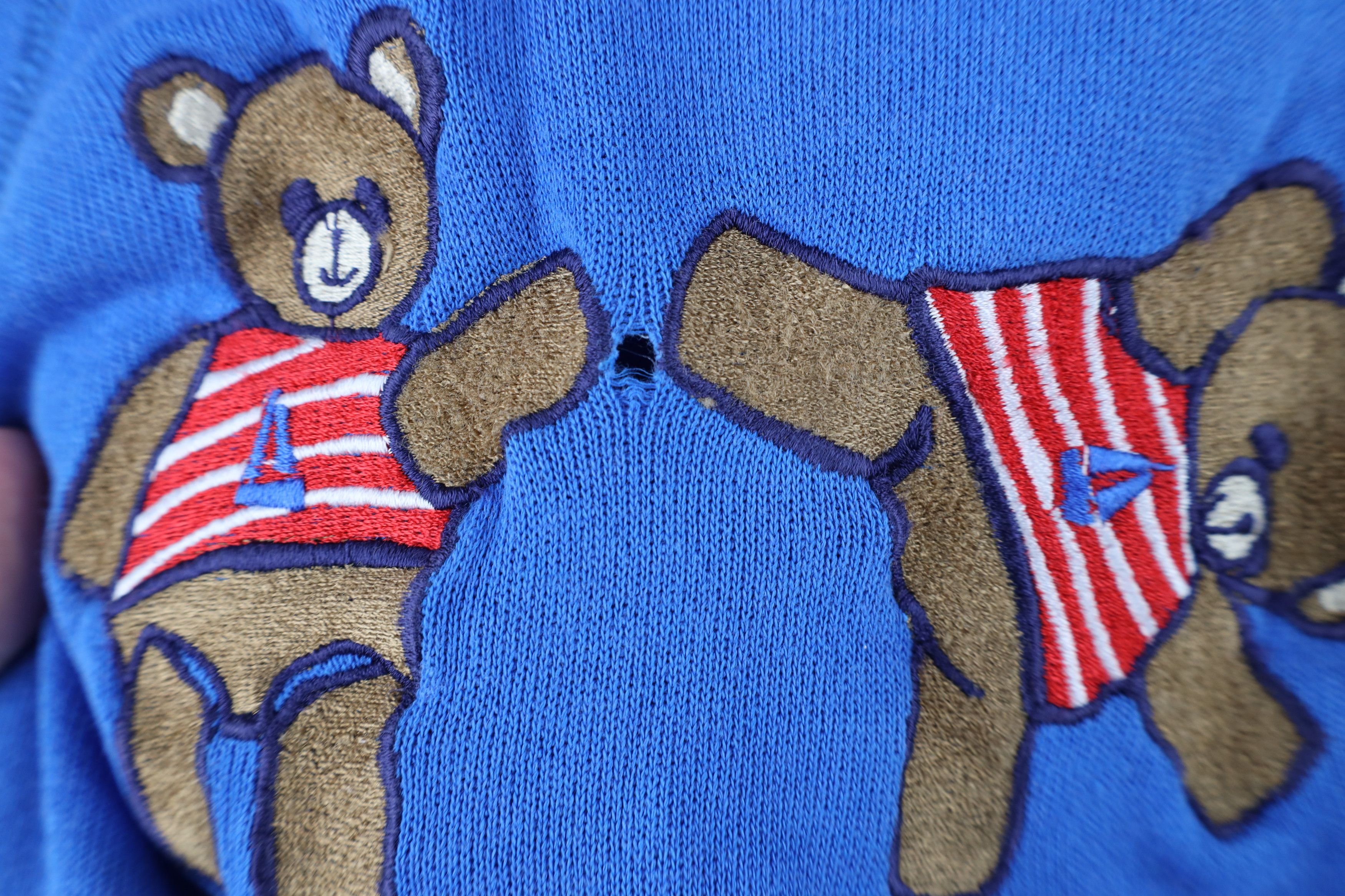 Vintage Vintage 80s 90s Streetwear Cartwheel Bear Sweatshirt Blue Size L / US 10 / IT 46 - 5 Thumbnail