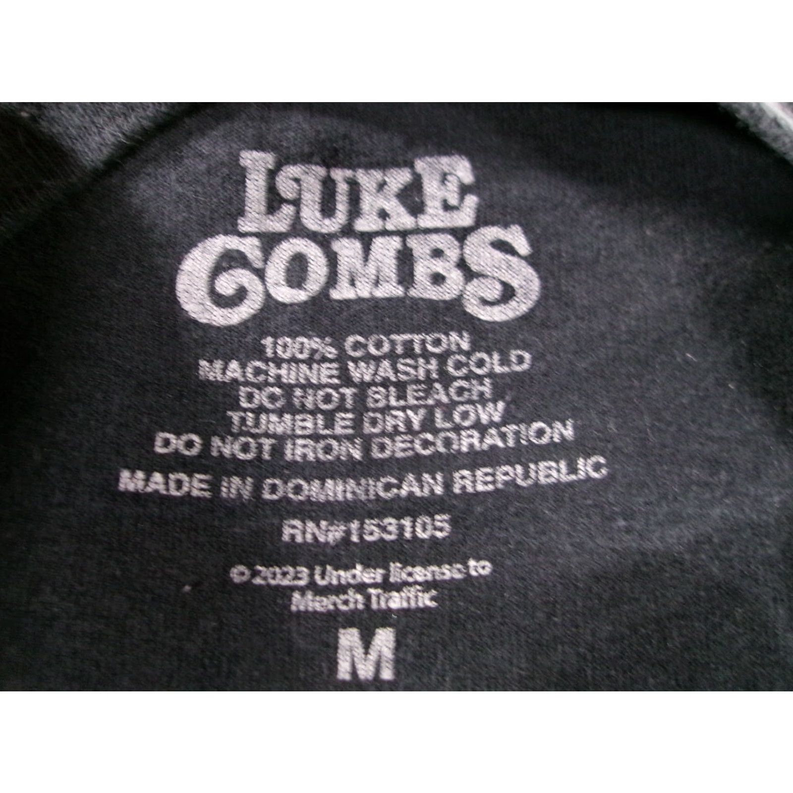 Vintage VINTAGE Luke Combs T-Shirt Men Medium Black Band Concert Rock Music 2023 World Tour Size US M / EU 48-50 / 2 - 7 Thumbnail
