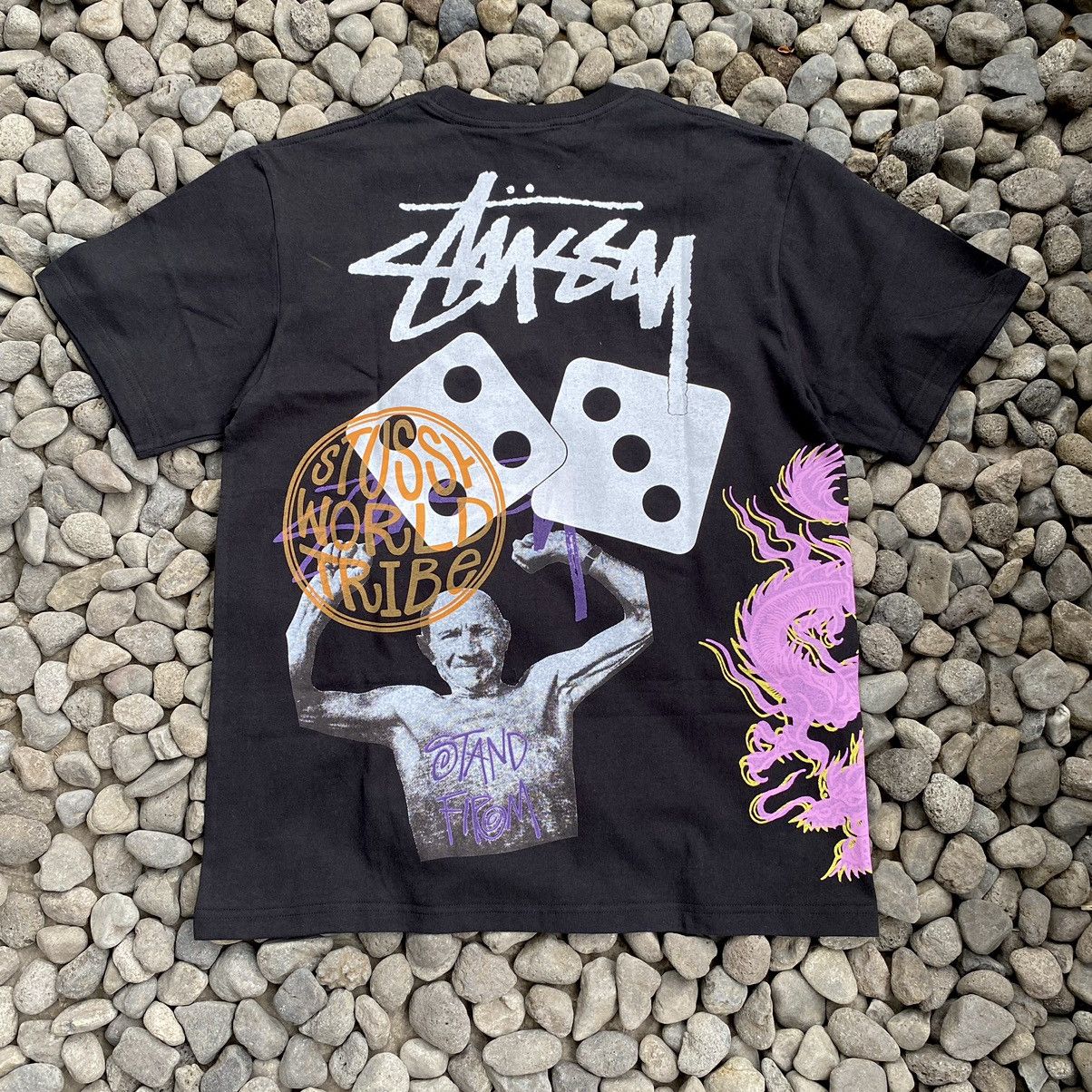 image of Stussy Strike Dyed Tshirt in Black, Men's (Size Medium)