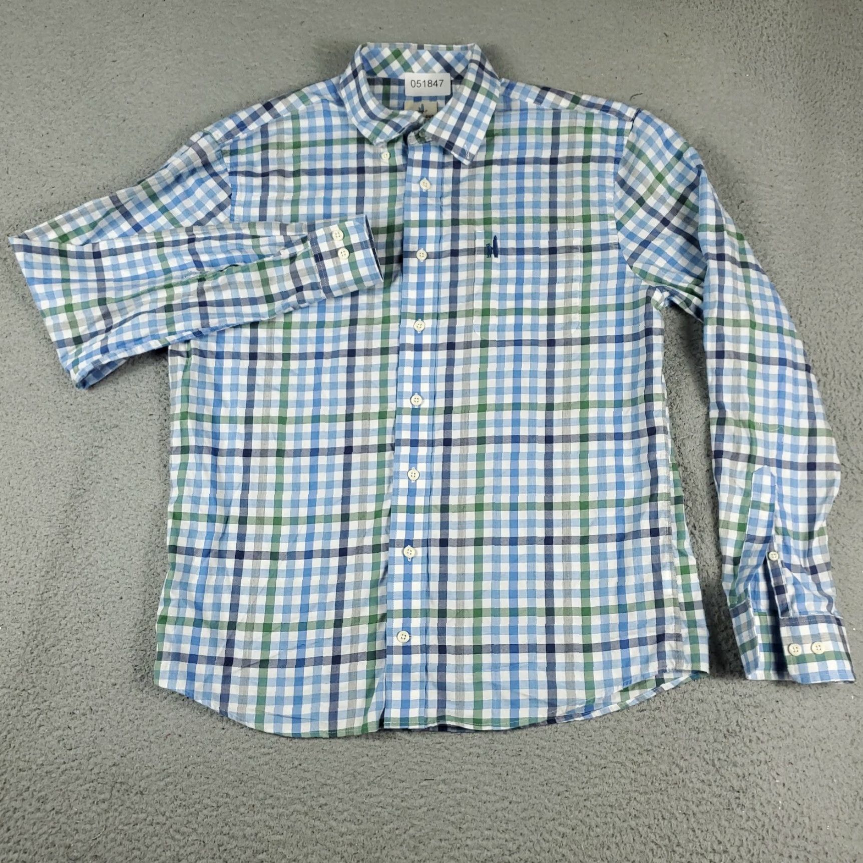 johnnie-O Johnnie O Blue Check Button-Up Shirt Mens Medium Long Sleeve Casual Size US M / EU 48-50 / 2 - 3 Thumbnail