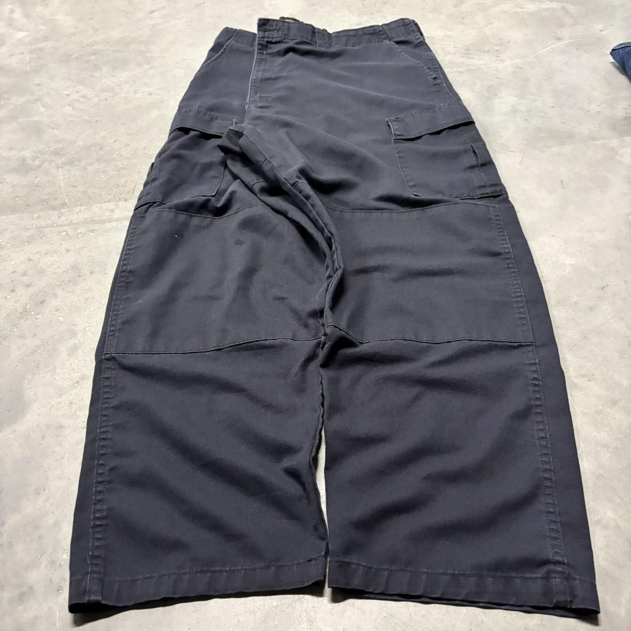 Japanese Brand × Vintage Crazy Vintage Y2K/2000s Baggy Black Streetwear Workwear Skater Style Cargo Pants! Size US 44 / EU 60 - 3 Thumbnail